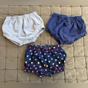 Lot of 3 toddler bubble shorts, 24mo size, used